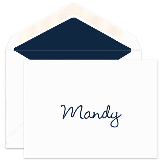 Mandy Folded Note Cards - Raised Ink